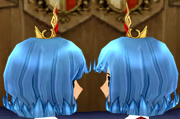 Equipped Eirawen's Tiara Wig viewed from the side
