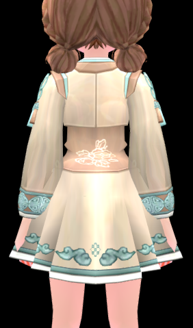 Equipped Noble Hanbok Outfit (F) viewed from the back