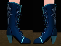 Equipped Magus Crest Boots (F) (Default) viewed from the side