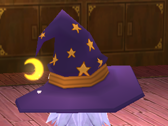 Equipped Night Witch Hat (Default) viewed from the back