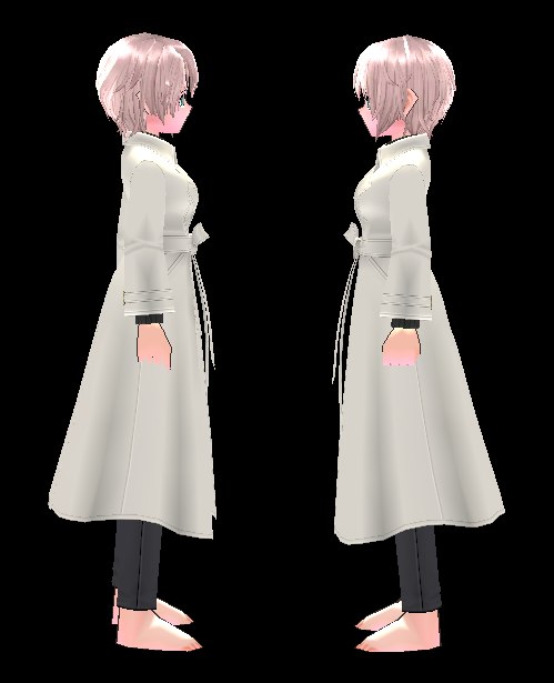 Equipped Ailionoa Classic Coat (F) viewed from the side