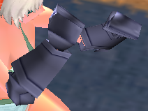 Equipped Graceful Gauntlets viewed from an angle