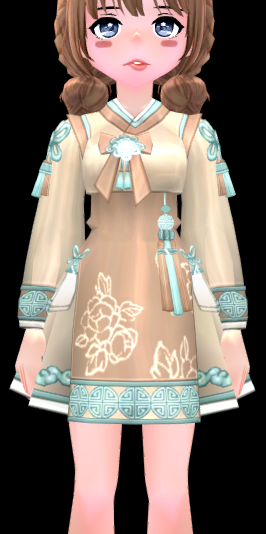 Equipped Noble Hanbok Outfit (F) viewed from the front