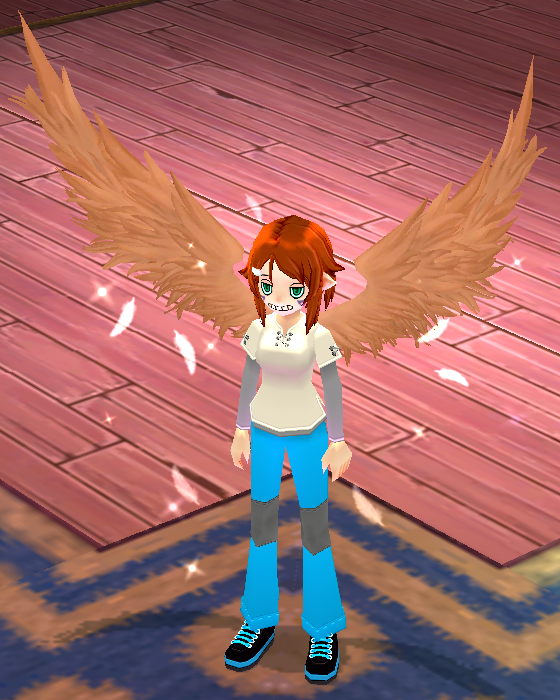 Equipped Archangel Wings (Dyeable) viewed from an angle