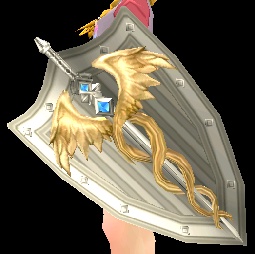 Equipped Royal Crystal Wing Shield