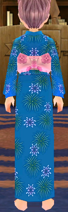 Equipped Yukata (Style E) (F) viewed from the back