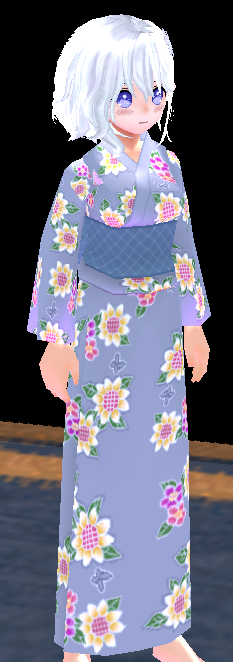 Equipped Yukata (Style F) (F) (Dyed) viewed from an angle