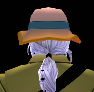 Equipped Floppy Hat (M) viewed from the back