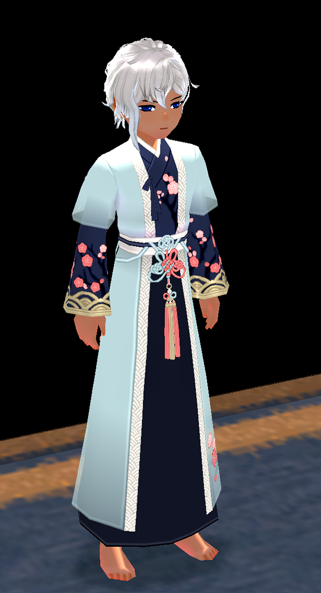 Equipped Apricot Blossom Outfit (M) viewed from an angle