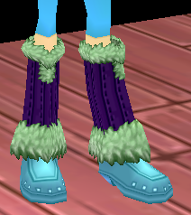 Equipped Premium Elf Winter Fur Boots viewed from an angle