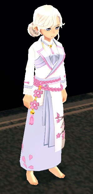 Equipped Eluned Cherry Blossom Long Outfit (F) viewed from an angle
