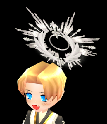 Equipped Angelic Saint Dazzling Nimbus viewed from an angle