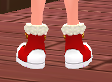 Equipped Santa's Helper Shoes (F) viewed from the back