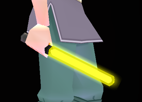 Straight Glow Stick (Yellow) Equipped.png