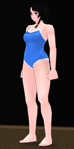 Equipped Giant Modern School Swimsuit (F) viewed from an angle