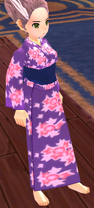 Equipped Yukata (F) (Type 3) viewed from an angle