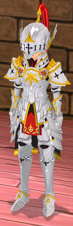 Equipped Male Saint Guardian's Set viewed from an angle