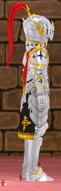 Equipped Male Saint Guardian's Set viewed from the side