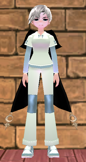 Equipped Abyssal Royal Mage Cape viewed from the front