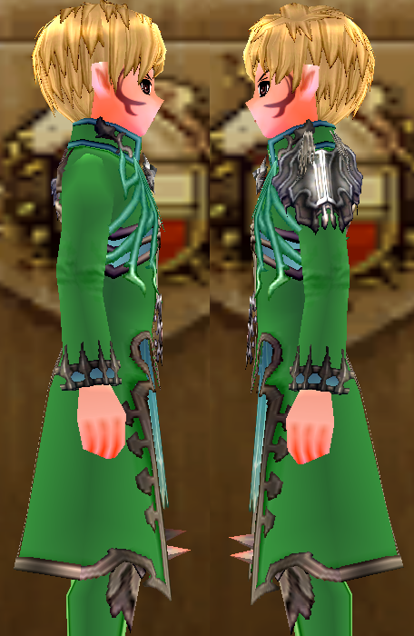 Equipped Ancient Vampire Outfit viewed from the side
