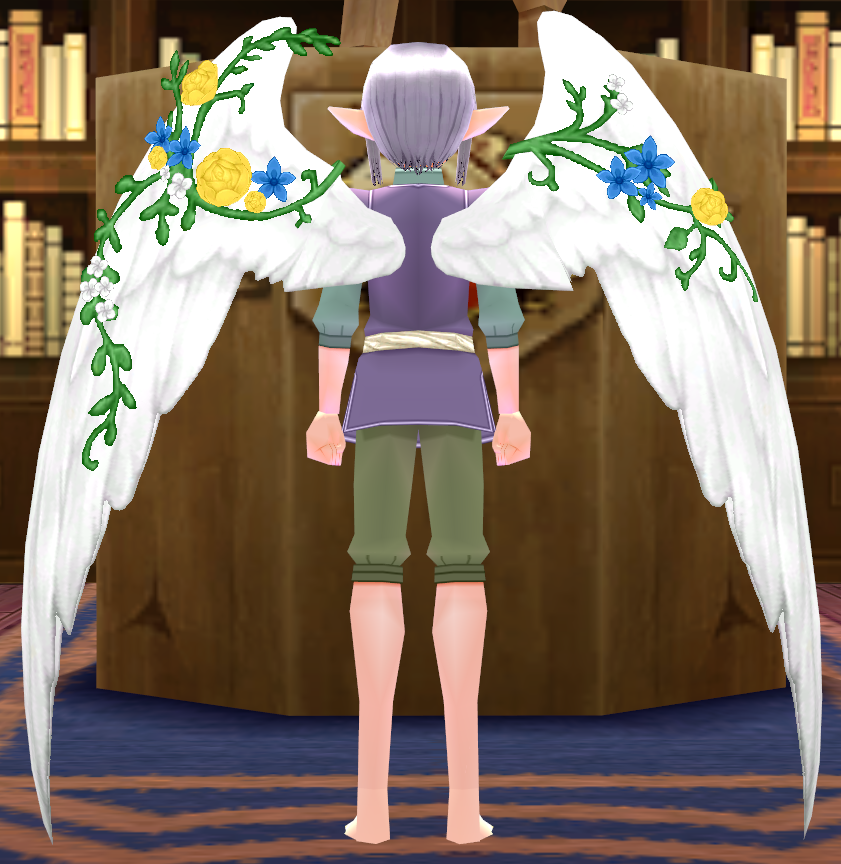 Equipped Elegant Florist's Wings viewed from the back