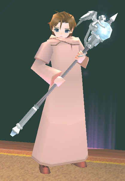 Equipped Angelic Monkey Staff