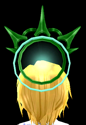 Equipped Emerald Grace Halo viewed from the back