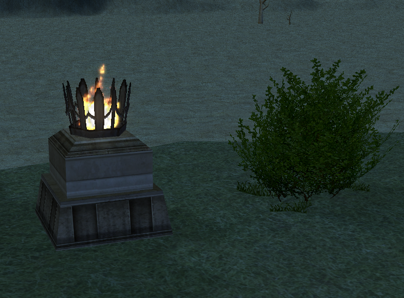 How Homestead Avalon Gate Brazier appears at night