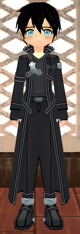 Equipped Kirito SAO Set viewed from the front