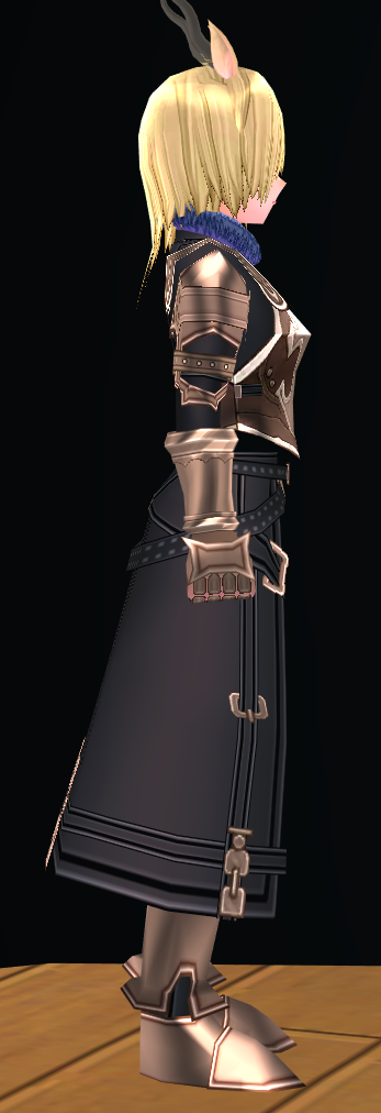 Equipped Male Refined Royal Knight Armor viewed from the side
