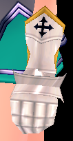 Equipped Saint Guardian's Gauntlets (F) viewed from the side