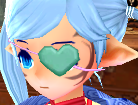 Equipped Heart Eyepatch (Elf-only) viewed from an angle