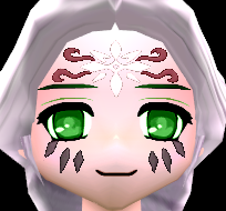 Equipped Troupe Member Face Paint (Face Accessory Slot Exclusive) viewed from the front