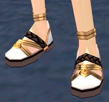 Equipped Floral Fairy Sandals (M) (Default) viewed from an angle