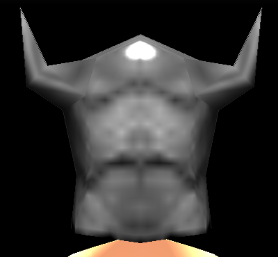 Equipped Bone Helm viewed from the back