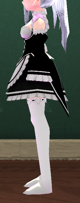 Equipped House Roswaal Maid Outfit (F) (Default) viewed from the side