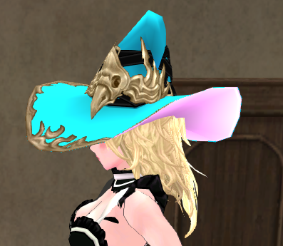Equipped Moonlight Dreams Witch Wig and Hat (F) viewed from the side