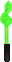 Icon of Music Note Glow Stick (Green)