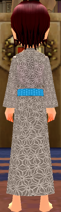 Equipped Yukata (Style F) (M) viewed from the back