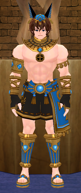 Equipped GiantMale Desert Guardian Set viewed from the front