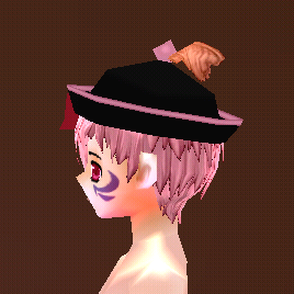 Equipped Jiangshi Hat viewed from the side