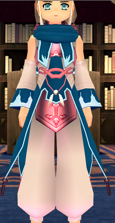 Equipped Gamyu Wizard Robe Armor (M) viewed from the front