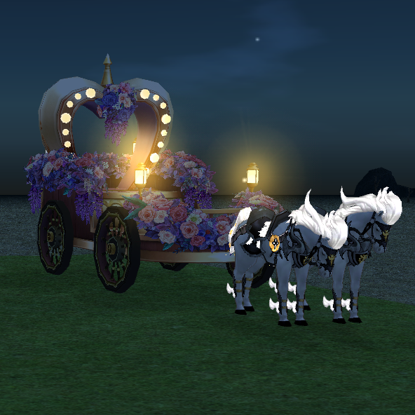 How Homestead Blooming Romance Carriage appears at night
