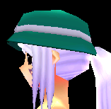 Equipped Cores' Ribbon Hat viewed from the side
