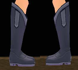 Equipped Black Swan Boots (M) viewed from the side