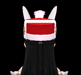 Equipped Blessed Ornament Hat viewed from the back