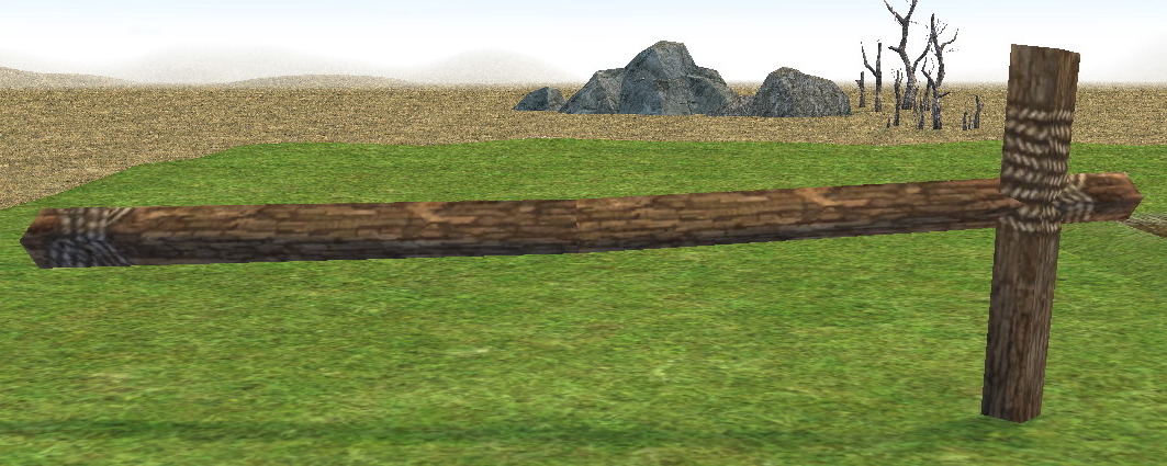 Building preview of Log Fence