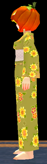 Equipped Yukata (Style F) (F) viewed from the side