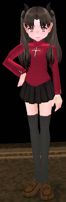 Equipped Rin Tohsaka Set viewed from the front
