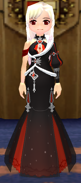 Equipped Queen of Hearts Dress (Default) viewed from the front